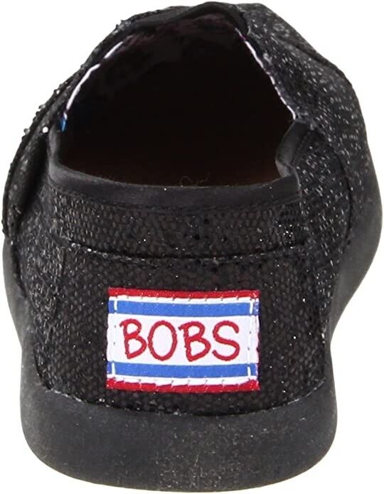 Skechers Kids Bobs World Slip-On Sneaker Sparkly Black, Little Kid Size US 10.5