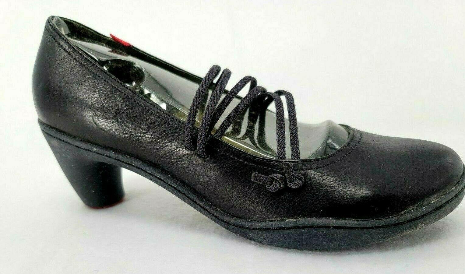 Camper Peu Nara Leather Women's Black With Straps Mary Jane Heels EU 40 - SVNYFancy