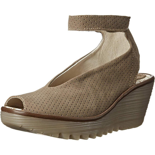 FLY London Women's Yala Perforated Wedge Sandal Size 41