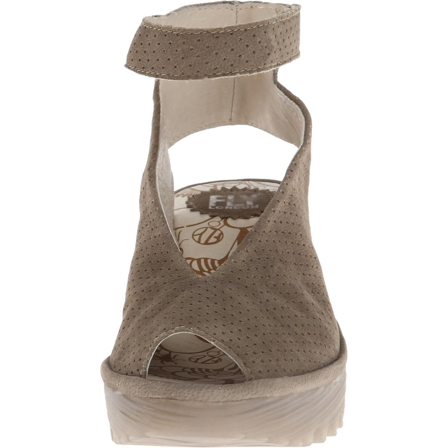 FLY London Women's Yala Perforated Wedge Sandal Size 41