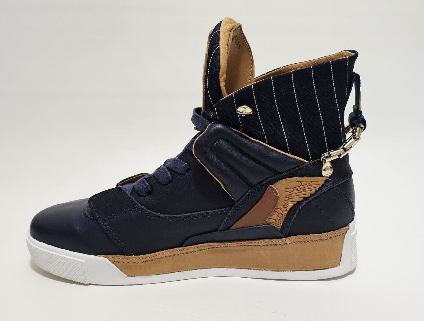 Kustome Collabo Renaissance Bleu Cuir Luxe Sneaker Collection Homme Taille 8