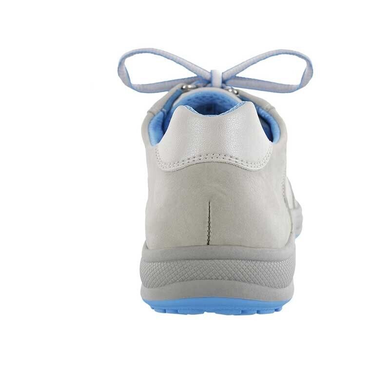 SAS Chaussures de marche sportives argentées pour femmes, confortables, taille 10,5 WW, double largeur