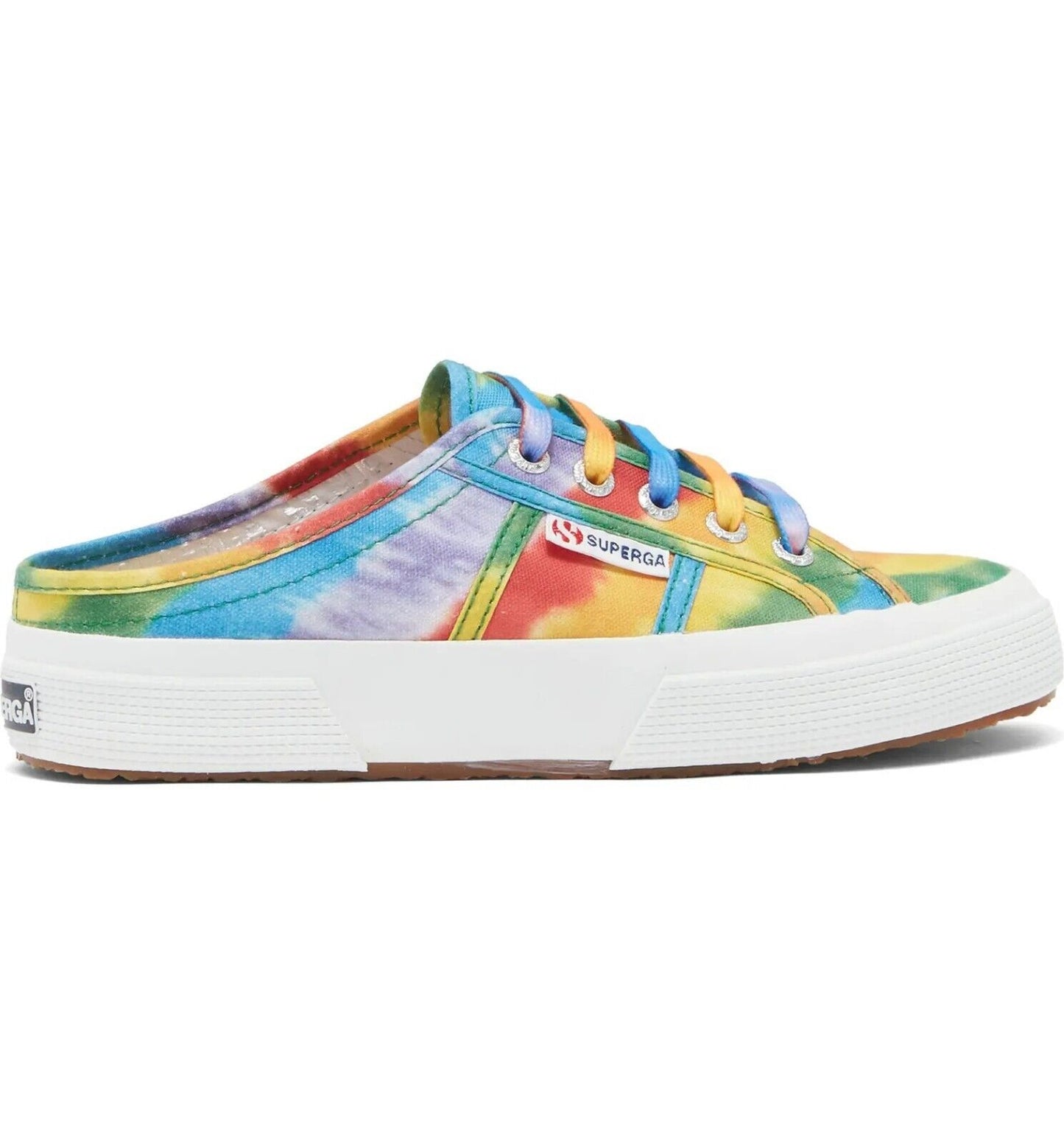 SUPERGA Tie-Dye Slip-On Sneaker Lace UP Multicolor Boho  Rainbow Tied 8US / 39EU