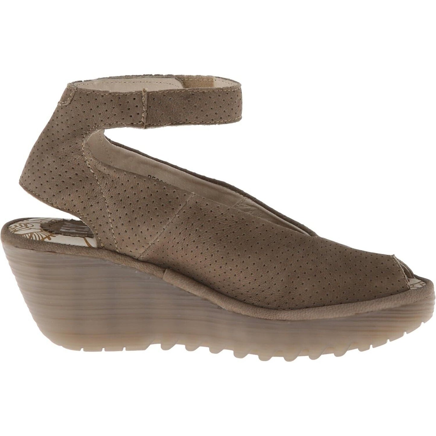 FLY London Women's Yala Perforated Wedge Sandal Size 41