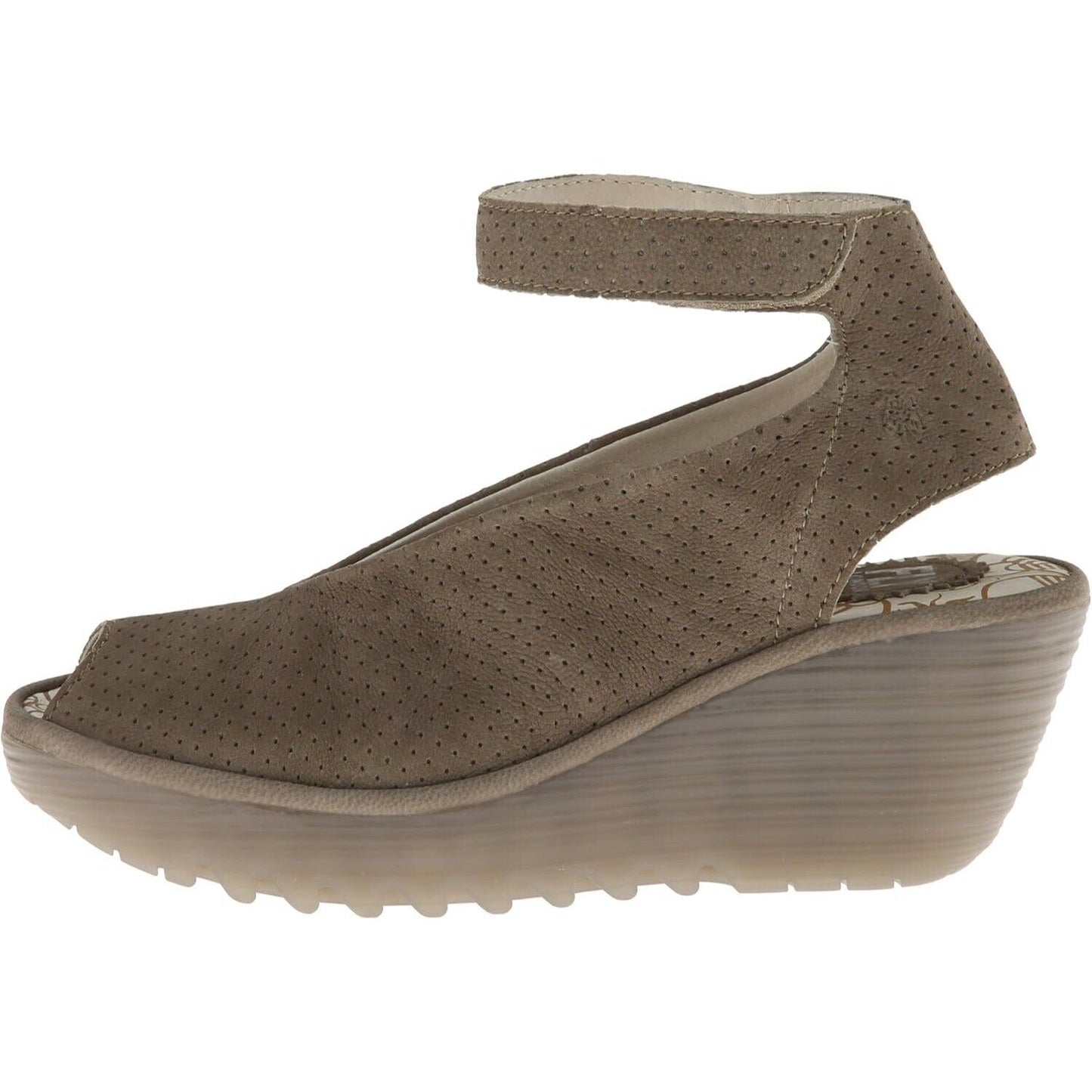 FLY London Women's Yala Perforated Wedge Sandal Size 41