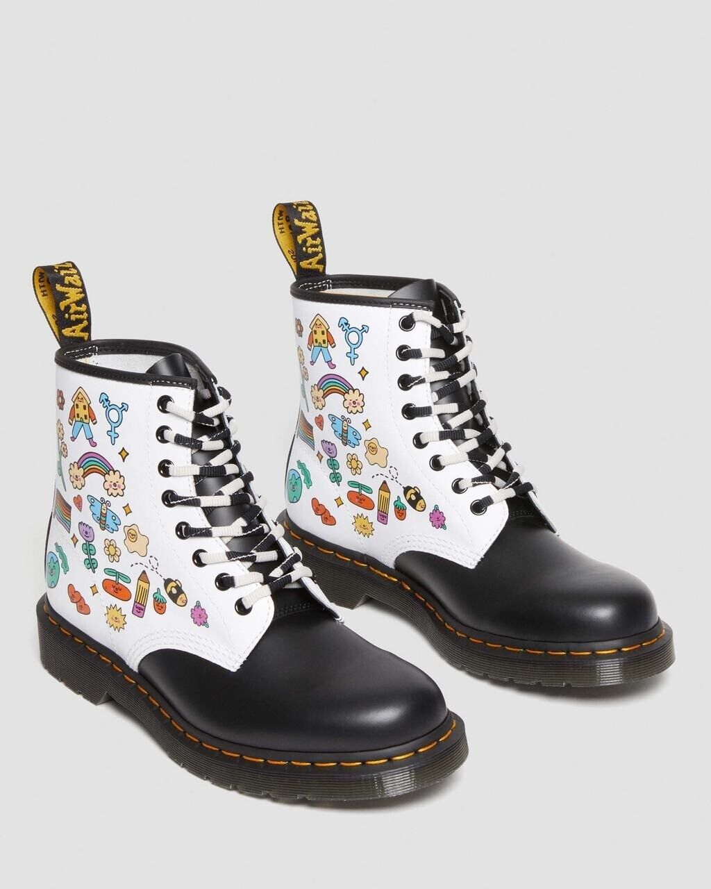 Dr. Martens 1460 Wednesday Holmes For Pride Leather Boots Womens Size US 8