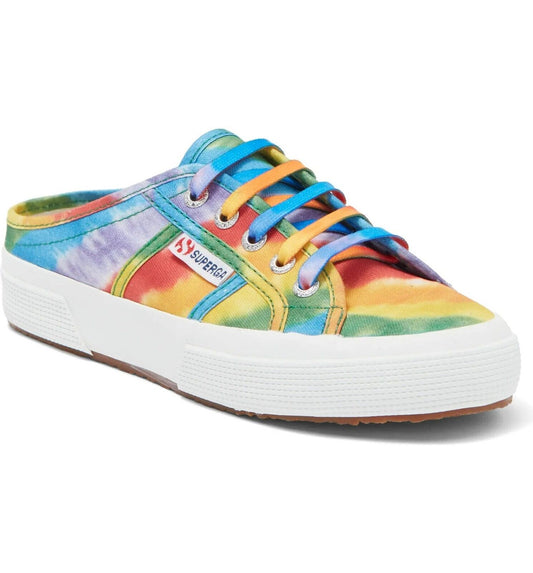 SUPERGA Tie-Dye Slip-On Sneaker Lace UP Multicolor Boho  Rainbow Tied 8US / 39EU