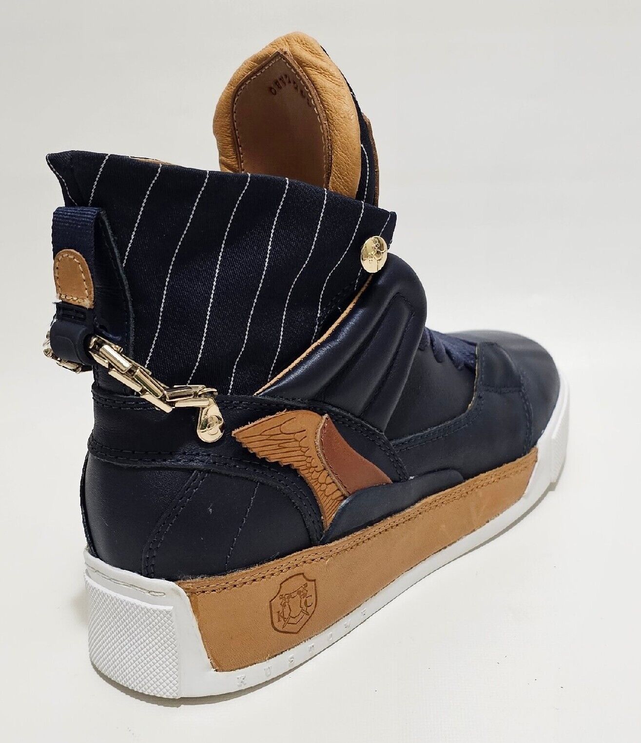 Kustome Collabo Renaissance Blue Leather Luxury Sneaker Collection Homme Taille 11