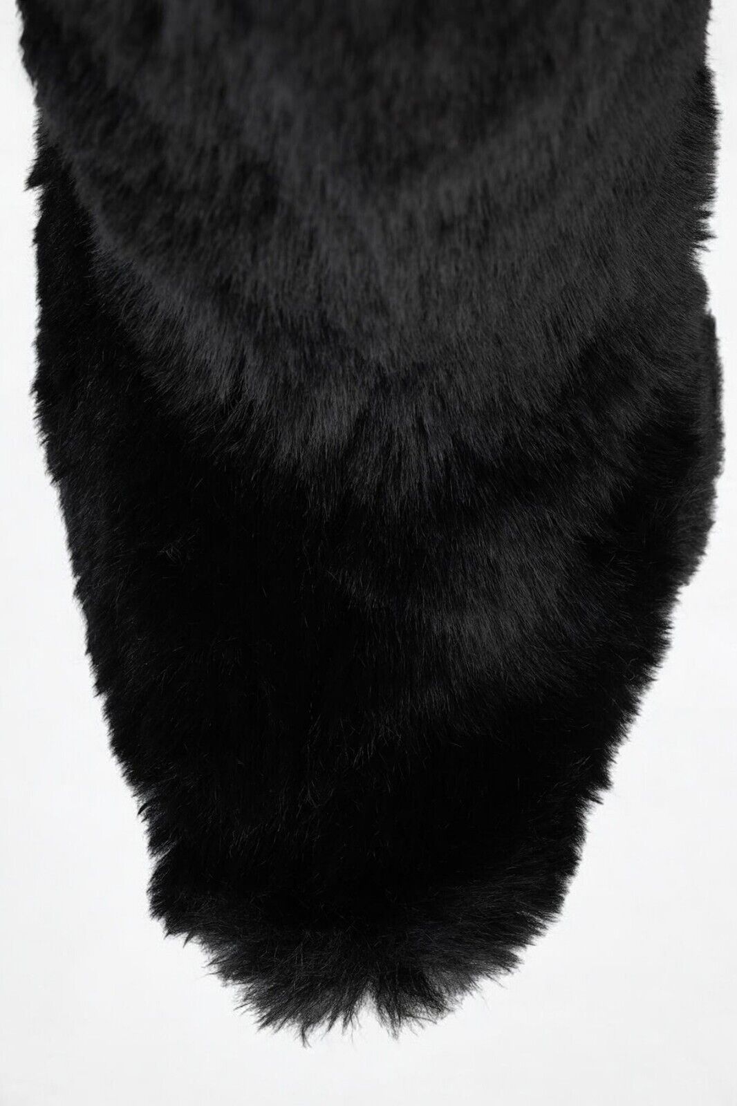 Jeffrey Campbell Fuzzie Black Fuzzy Fur Knee High Boots Size US 8