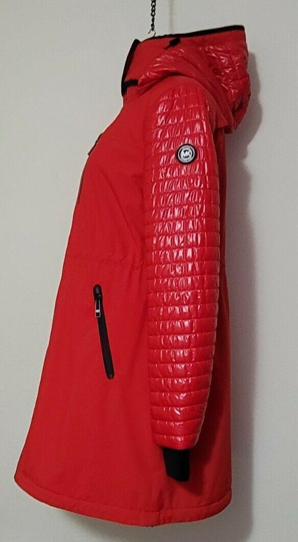 Michael Kors Red Warm Jacket Hooded Coat Size M - SVNYFancy