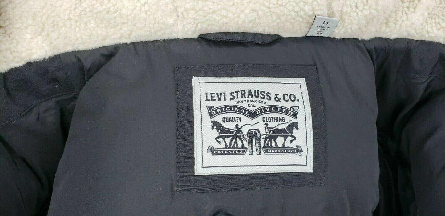 Levi's Men's Two Tone Black Green Plaid Winter Jacket Size M - SVNYFancy