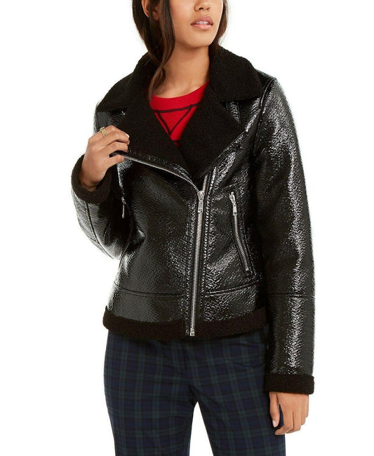 Tommy Hilfiger Women's Faux-Fur-Trim Moto Jacket Size XXL - SVNYFancy