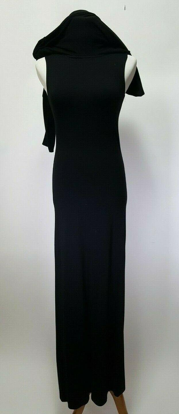 TESTIMONY LOS ANGELES Black Cape Maxi Dress Rayon Blend Size S - SVNYFancy