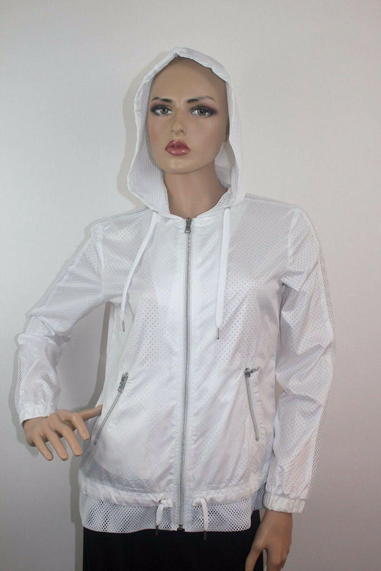 Ruby Rd Women's Zip Hoodie Jacket White With Mesh Size S - SVNYFancy