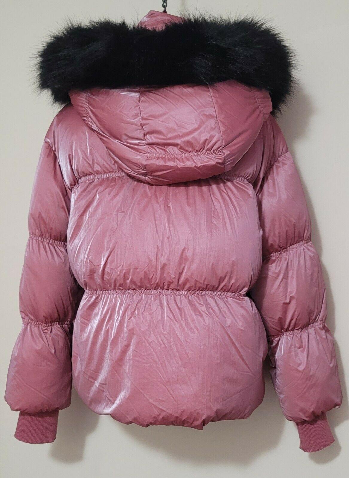 Calvin Klein Women's  Matt Hooded  Premium Down Puffer Ski Jacket  Pink S - SVNYFancy