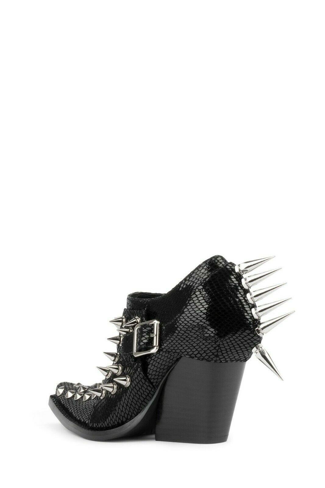 Jeffrey Campbell Womens Western Heeled Spikes Leather Black Booties Shoes US 6 - SVNYFancy
