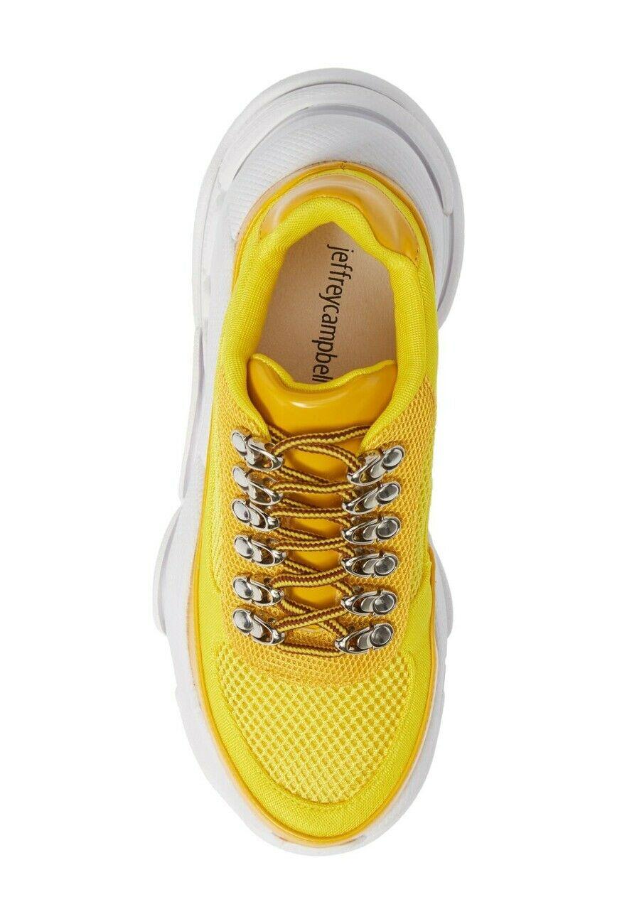 Jeffrey Campbell Hotspot Yellow Oversized Dad Sneakers Platform Ugly Sneakers Size US 8 - SVNYFancy