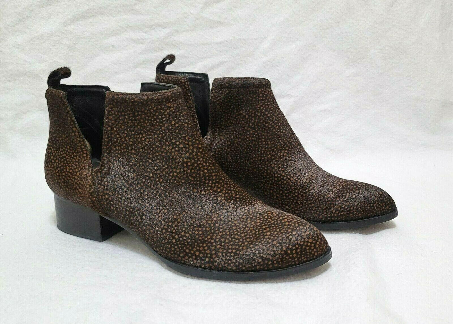 Jeffrey Campbell Muskrat Lo Real Fur From Cow Brown Bootie Size US 11 - SVNYFancy