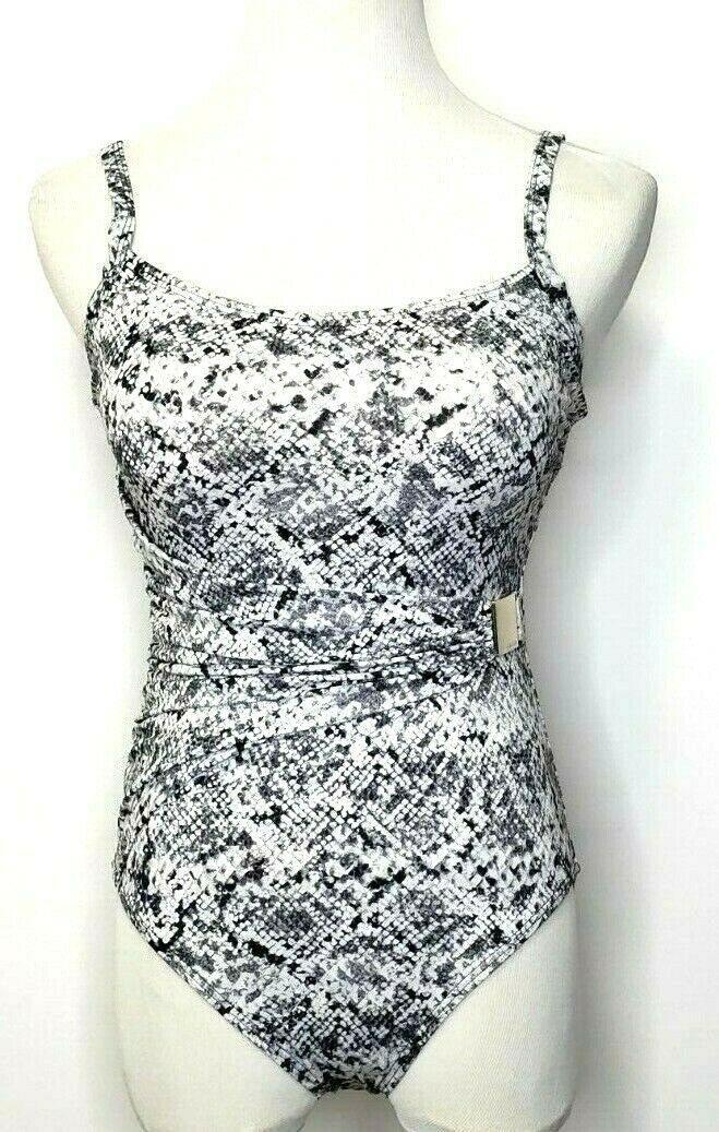 Calvin Klein Liquid Wrap With Buckle One Piece With Tummy Control Swimsuit Size 6 - SVNYFancy
