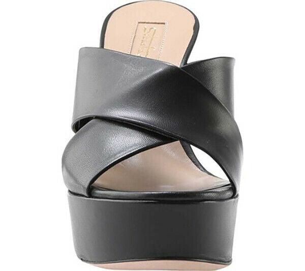 Womens Sebastian Block Heel Sandal Black Nappa Leather Size EU 37 - SVNYFancy