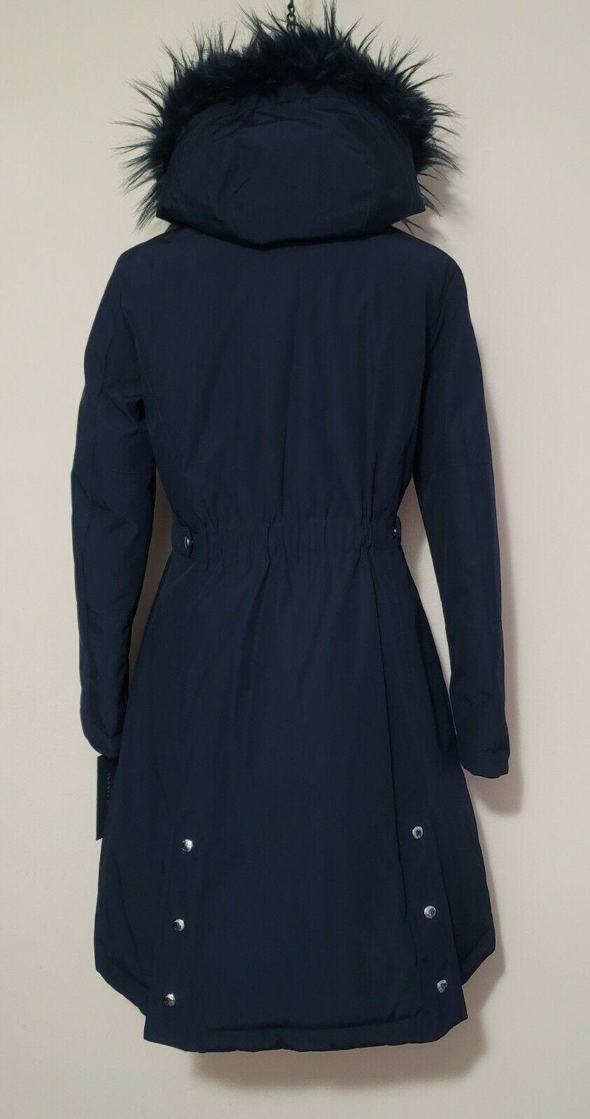 TOMMY HILFIGER Womens Navy Hooded Warm Winter Parka Coat Size S - SVNYFancy