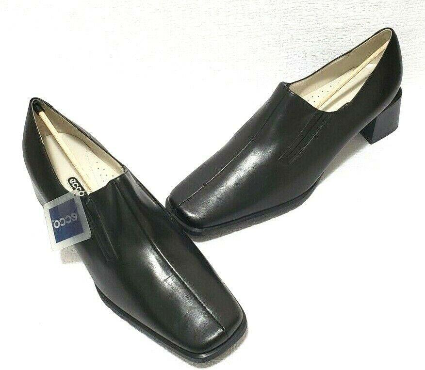 ECCO City Milan Low PUMP Ladies Black Slip On Heels Casual Classic Shoes Size 41 - SVNYFancy