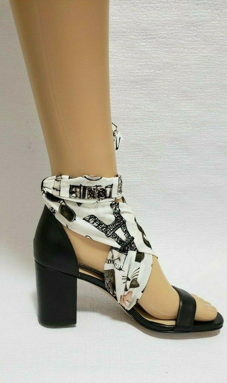 KARL LAGERFELD Leather Pump Sandals Shoes Ankle Wrap Size 6 - SVNYFancy