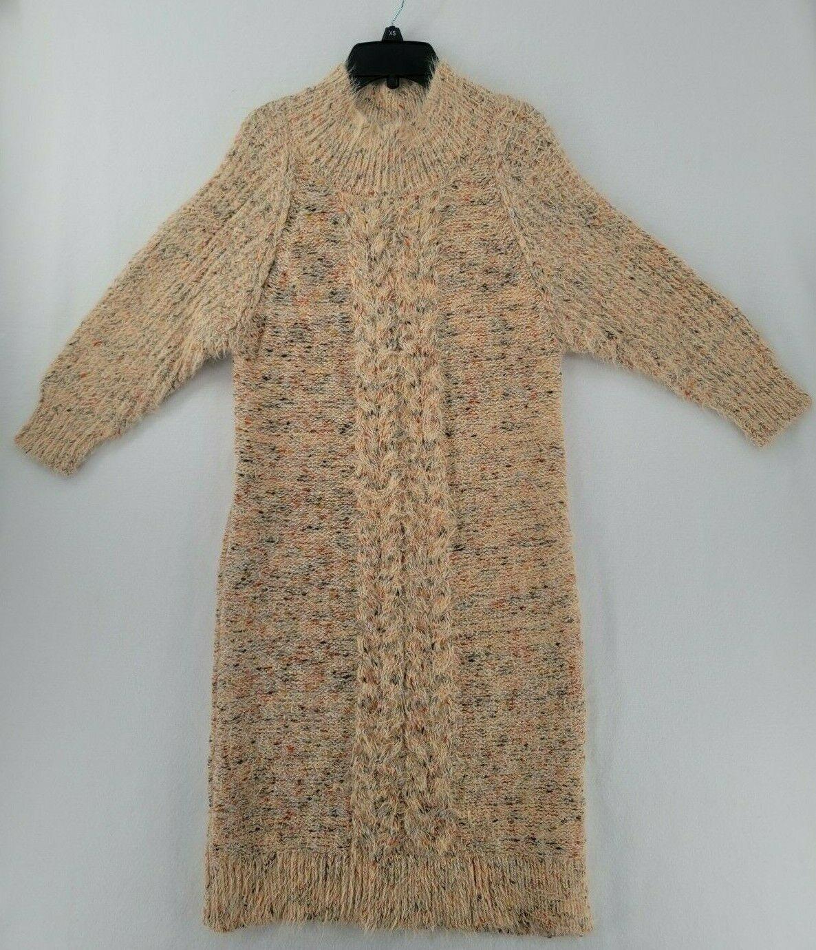 RONNI NICOLE Melange Cable Knit Sweater Raglan Sleeve Dress Size S - SVNYFancy