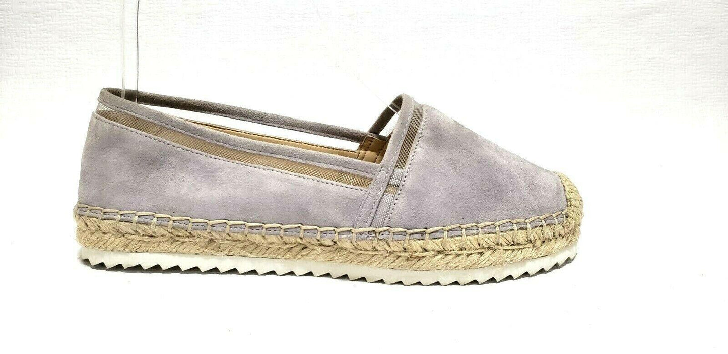 KARL LAGERFELD Gray Suede Slip On Loafer Espadrille Shoes Size 6 - SVNYFancy