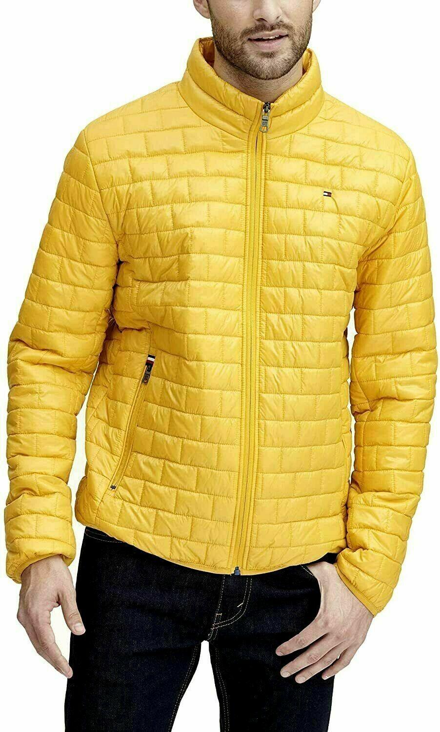 Tommy Hilfiger Box Quilted Packable Puffer Jacket Yellow Size XL - SVNYFancy