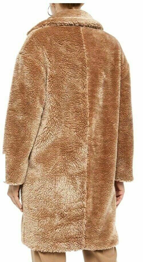 Michael Michael Kors Faux-Fur Teddy Coat - Camel Size XL - SVNYFancy