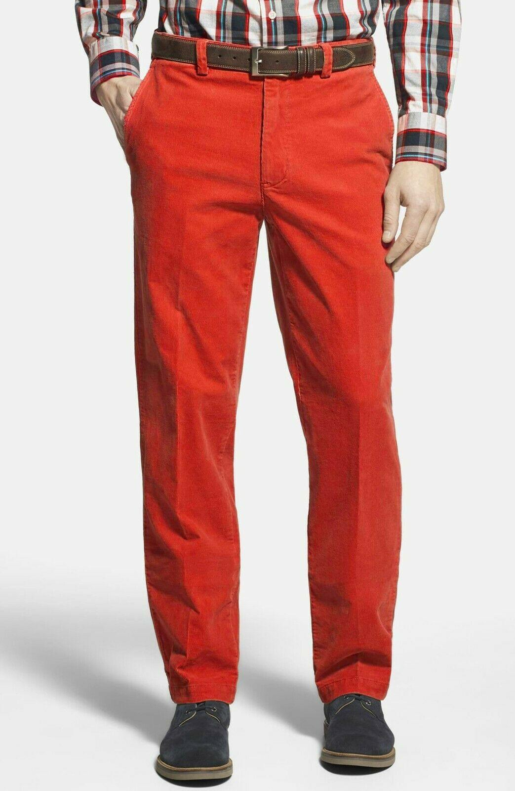 Bobby Jones Casual CORDUROY Red Cotton Stretch Slim Fit Size 32x34 - SVNYFancy