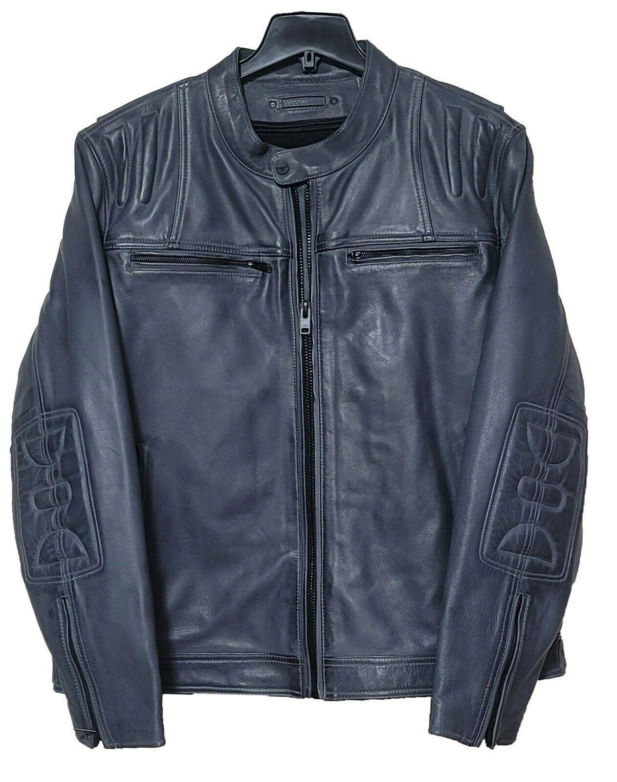 Wilsons Leather Mens Genuine Leather Performance Motorcycle Jacket W/Padding XXL - SVNYFancy