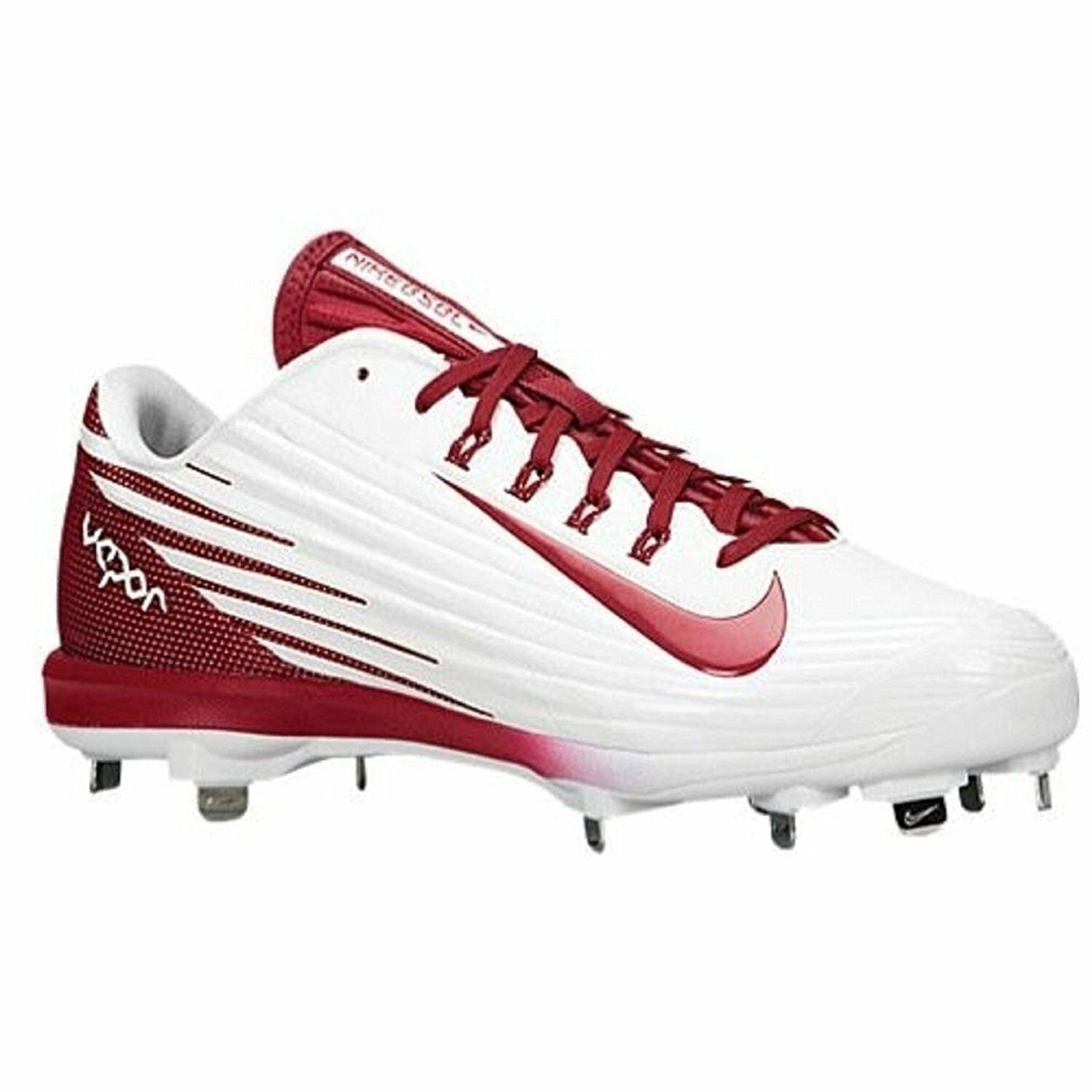 Nike Mens Lunar Vapor Pro White Team Red  Baseball Cleats 683895 160 size US 14 - SVNYFancy