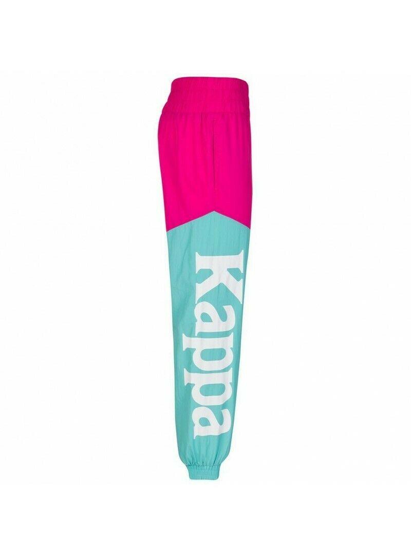 Kappa Active Authentic Bordos Colorblock LogoTrack Pants Fuchsia Green Size M - SVNYFancy