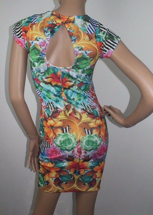 5th & LOVE NWT Cut Out Back Women's Dress Short Sleeve Multicolor Size M - SVNYFancy
