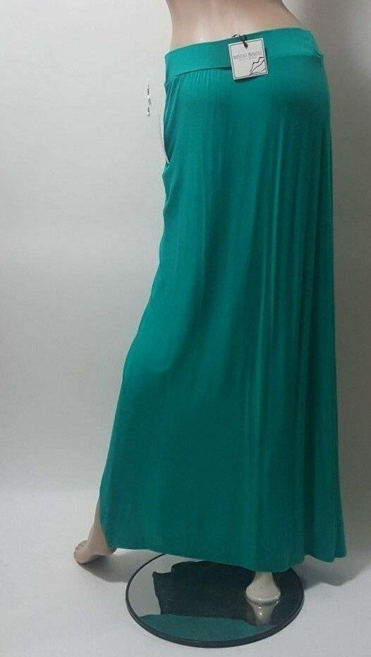 BISOU BISOU Womens Maxi Skirt Green Long Flowy Size Small - SVNYFancy