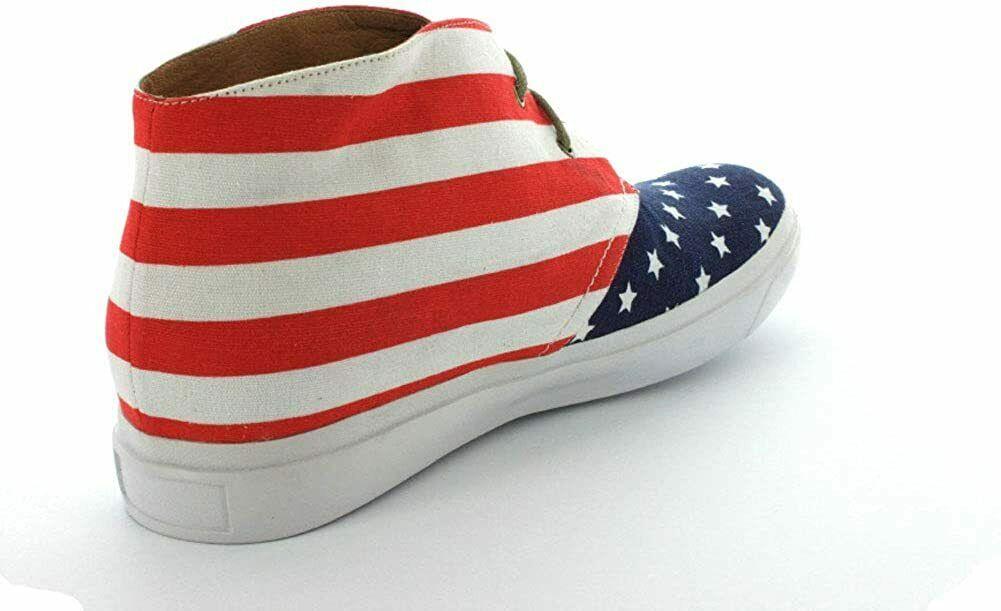 Jeffrey Campbell Mens Dust-Man Star & Stripes Casual Canvas Shoes Boots SZ 45 - SVNYFancy