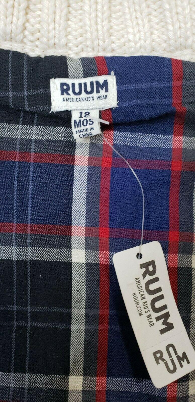 RUUM American Kids Wear Knit Full Zip Jacket Sweater Boys Girls  Size 18 Months - SVNYFancy