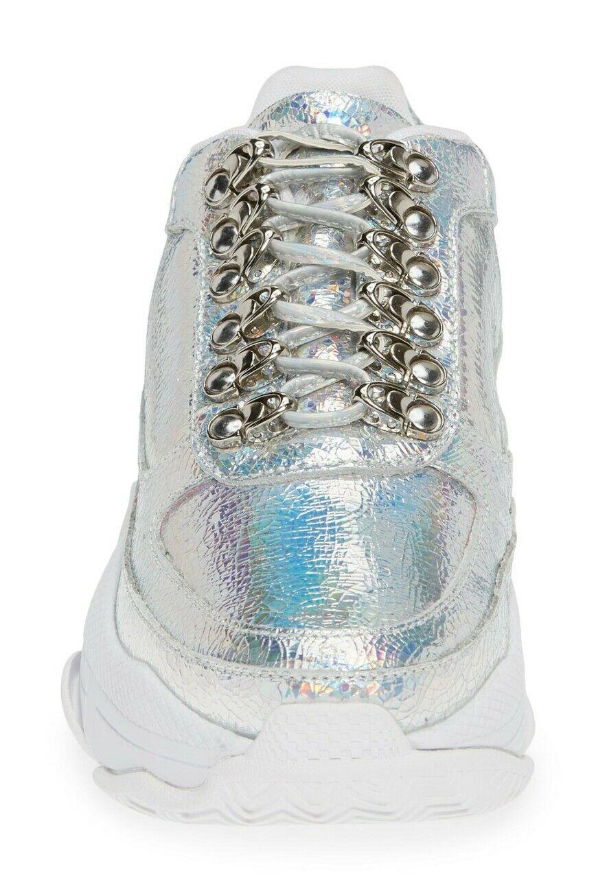 Jeffrey Campbell Hotspot Silver Oversized Dad Sneakers Platform Ugly Sneakers 8 - SVNYFancy