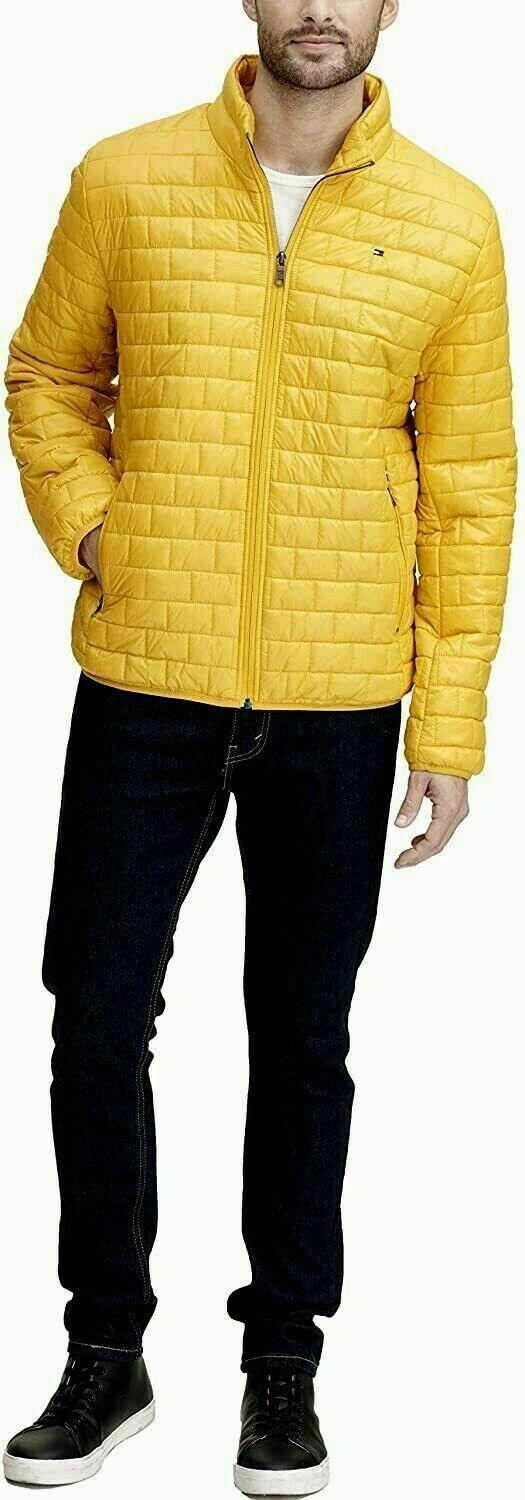 Tommy Hilfiger Box Quilted Packable Puffer Jacket Yellow Size S - SVNYFancy