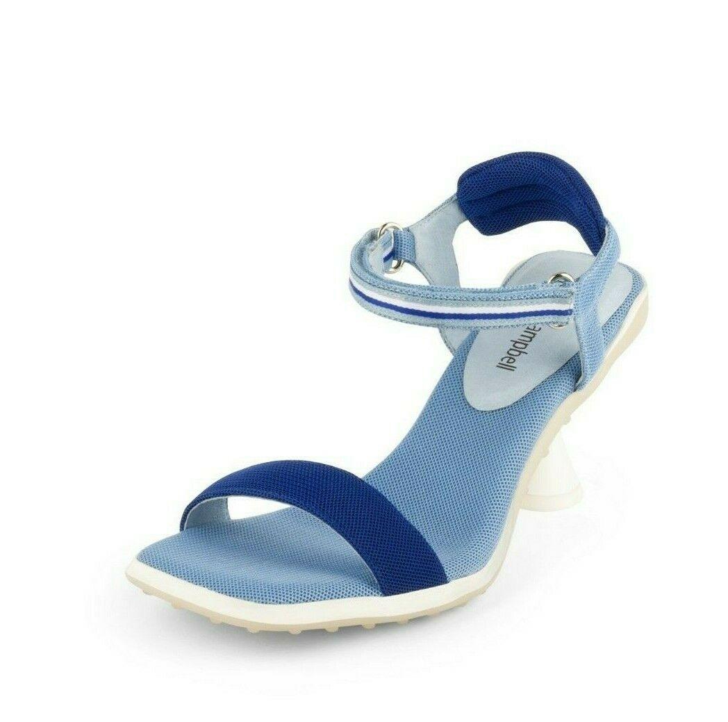 Jeffrey Campbell Fumble Ankle Strap Sandals Blue Mesh Combo Size US 9.5 - SVNYFancy