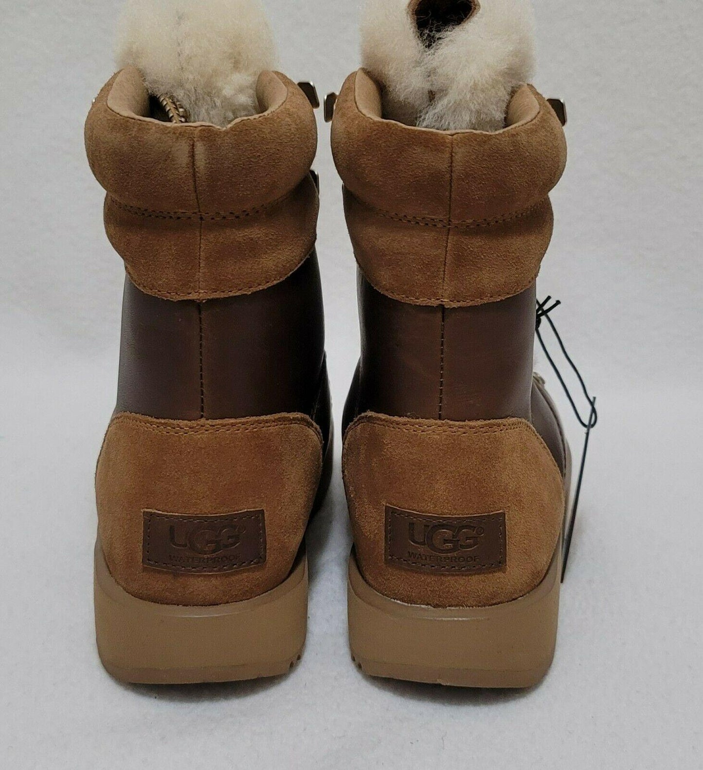 Ugg Viki Chestnut Waterproof Leather Sheepskin Short Boots Shoes  US 5 EUR  36 - SVNYFancy