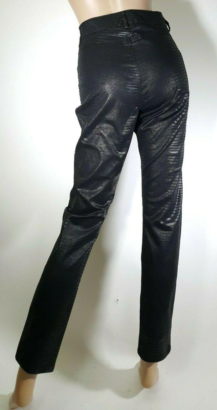 Woman Faux Leather Pants Lizard Texture Made in USA Size 4 - SVNYFancy