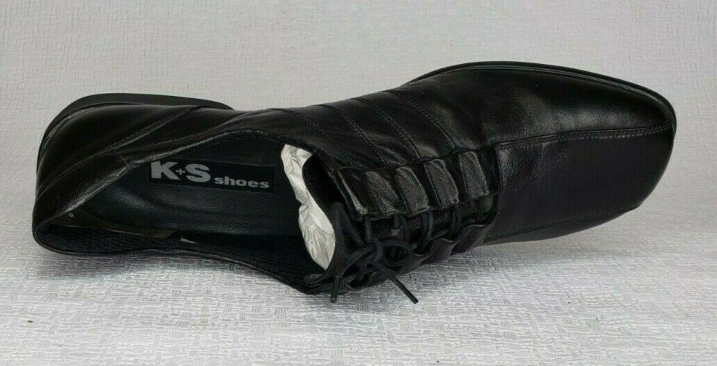 K+S Shoes Made in Germany Womens Soft Leather Fashion Oxford Shoes Black Size 10.5 - SVNYFancy