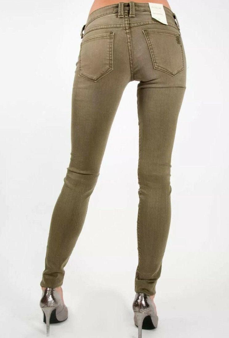 Frankie B Womens Pants Stud Army Green Jeans Skinny Size 29 - SVNYFancy