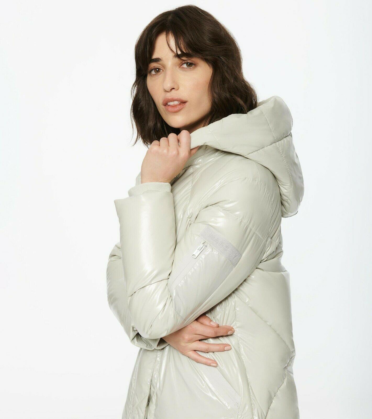 Andrew Marc New York Water Resistant Down Puffer Coat Light Gray Size S - SVNYFancy