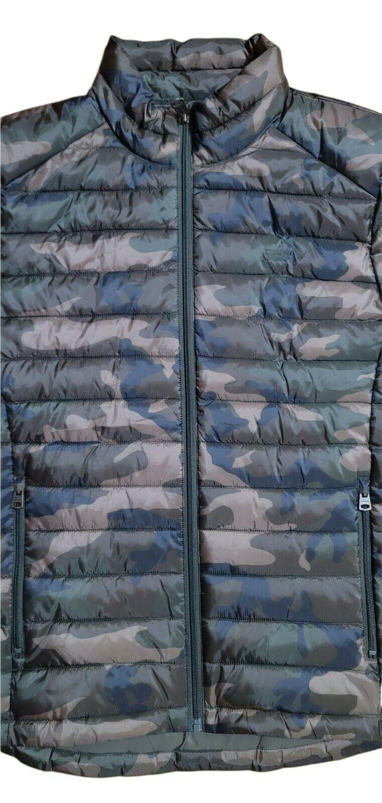 Levi's Men’s Packable Lightweight Puffer Jacket Camouflage Size M - SVNYFancy