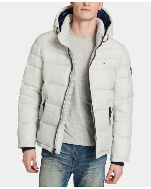 Tommy Hilfiger Men's Ice Quilted Puffer Hooded Jacket Size XXL - SVNYFancy