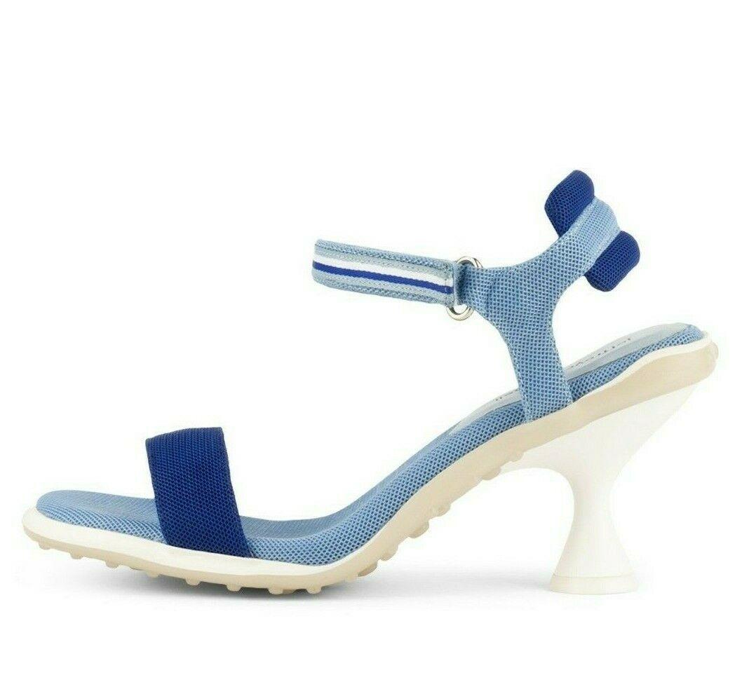 Jeffrey Campbell Fumble Ankle Strap Sandals Blue Mesh Combo Size US 9.5 - SVNYFancy